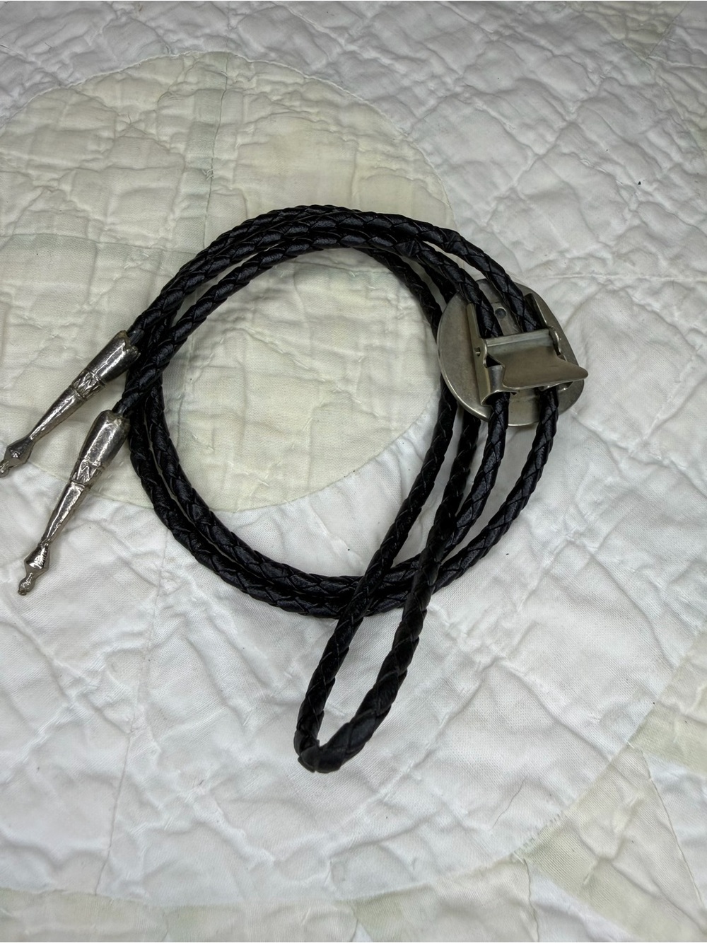 VTG Dragons Breath Silver Pendant Bolo Tie Necklace Adjustable Country Western - Picture 7 of 13